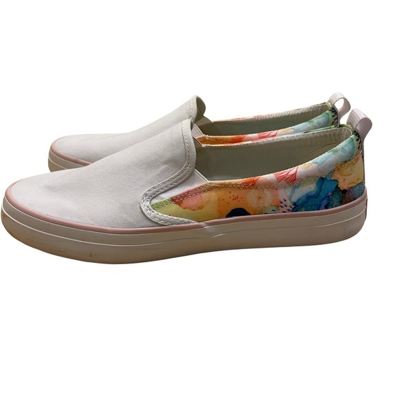 Sperry Floral Slip On Sneakers Casual Comfort Shoes Women's Size 8.5 - Picture 1 of 7